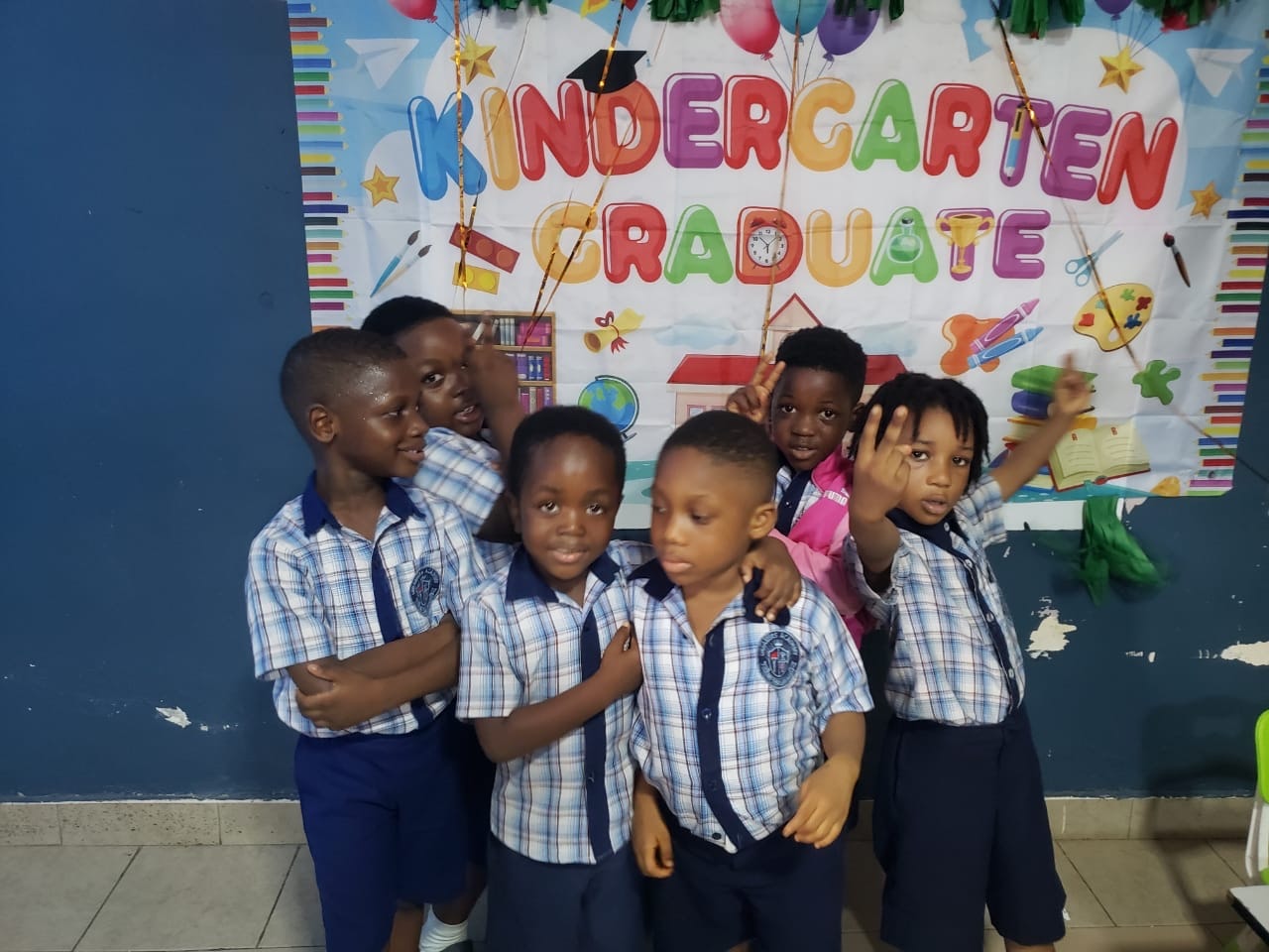 Students and teachers gathered at the graduation celebration